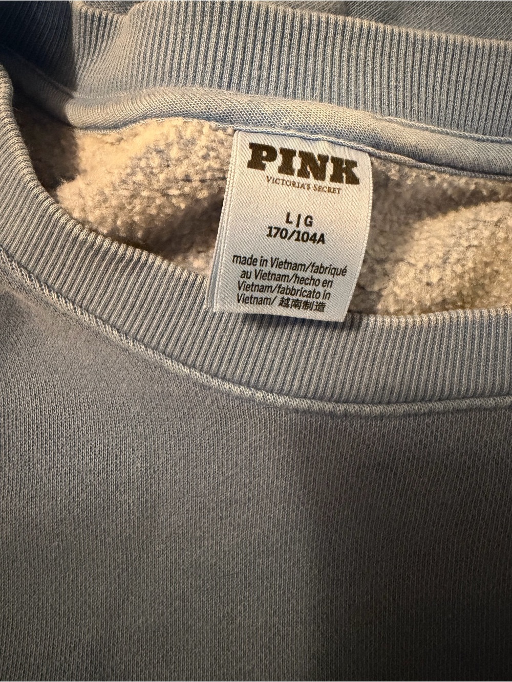 PINK Victoria's Secret Women’s Crewneck Sweatshirt in Sky Blue - Picture 4 of 6